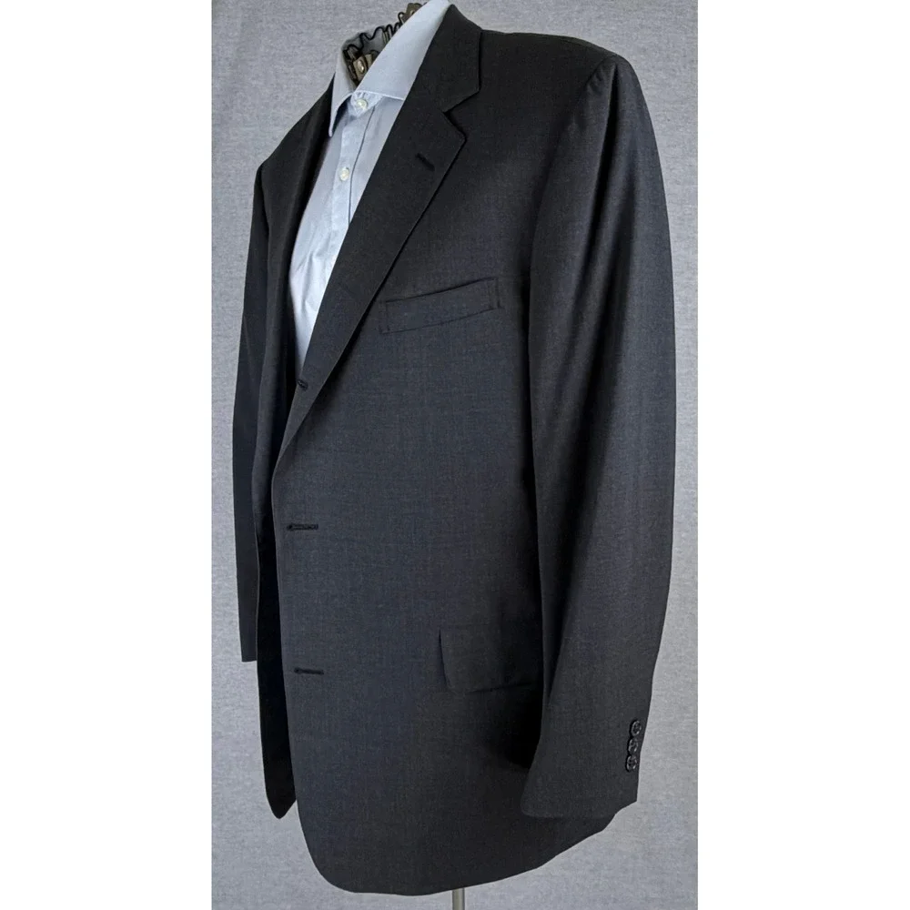 Brooks Brothers Makers Brooksease Mens Gray 100% Wool 2 Piece Suit 35x31 Vintage